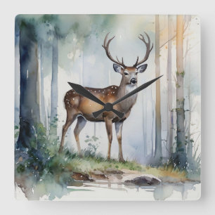 Forest Deer Wall Clock