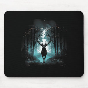 Forest Deer Wildlife Animal Illustration 5 Mouse Pad