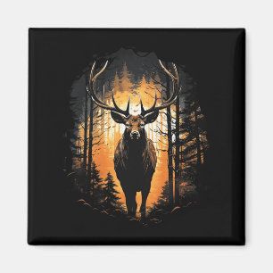 Forest Deer Wildlife Animal Illustration 6  Magnet