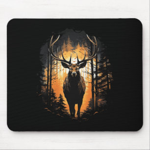 Forest Deer Wildlife Animal Illustration 6 Mouse Pad
