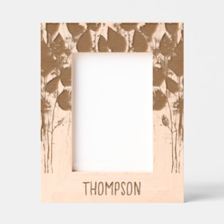 Forest Design Personalizable Wood Etched Frames