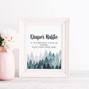 Forest Diaper Raffle Sign