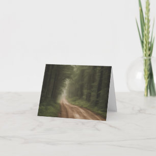 Forest Dirt Road Note Card