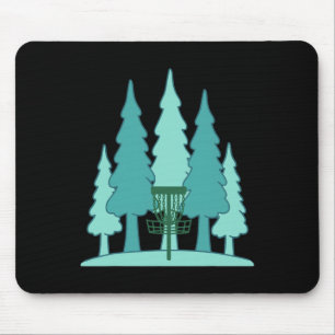 Forest Disc Golf Sket Disc Golfer Flying Disc Mouse Pad