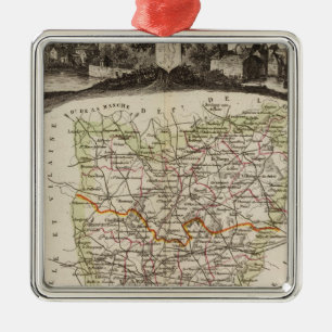 Forest, district boundaries metal ornament