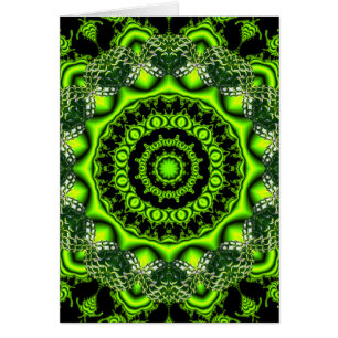 Forest Dome Mandala, Abstract Green Woods