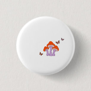 Forest Dreams – Artistic Mushroom Graphic Tee 3 Cm Round Badge