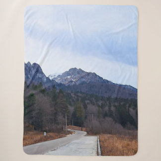 Forest Drive Scenic Landscape Wild Nature Romania Sherpa Blanket