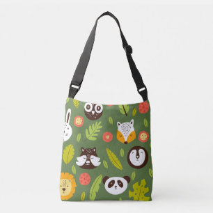 Forest dwellers: Scandinavian children's pattern. Crossbody Bag