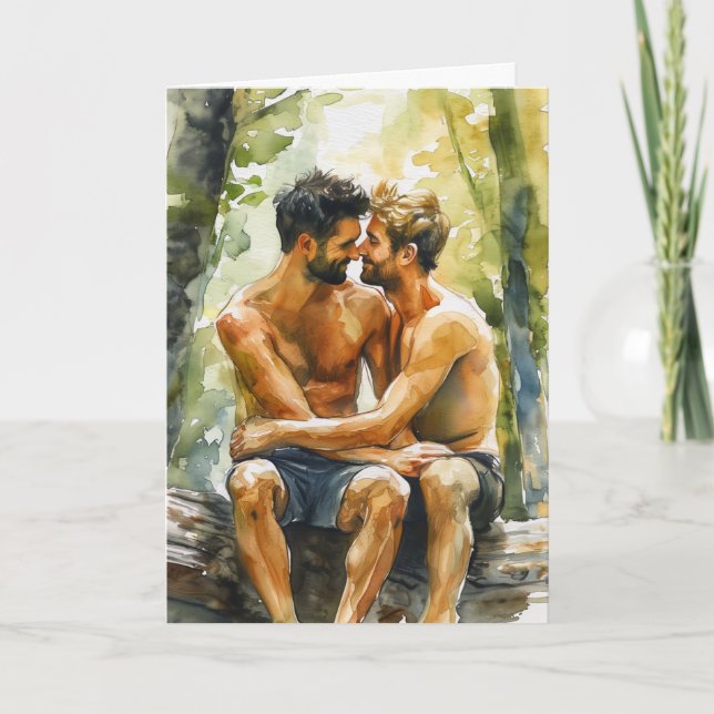Forest Embrace Watercolor Card (Front)