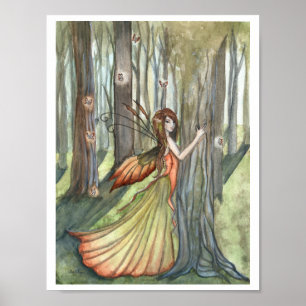 Forest Enchantment Fairy Poster Print