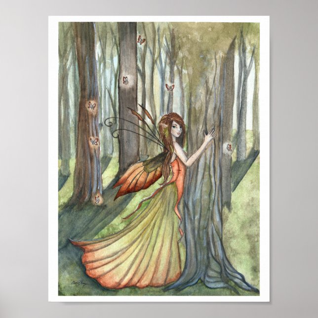 Forest Enchantment Fairy Poster Print (Front)