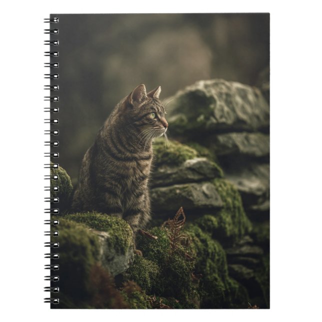 Forest Explorer Cat Spiral Notebook (Front)