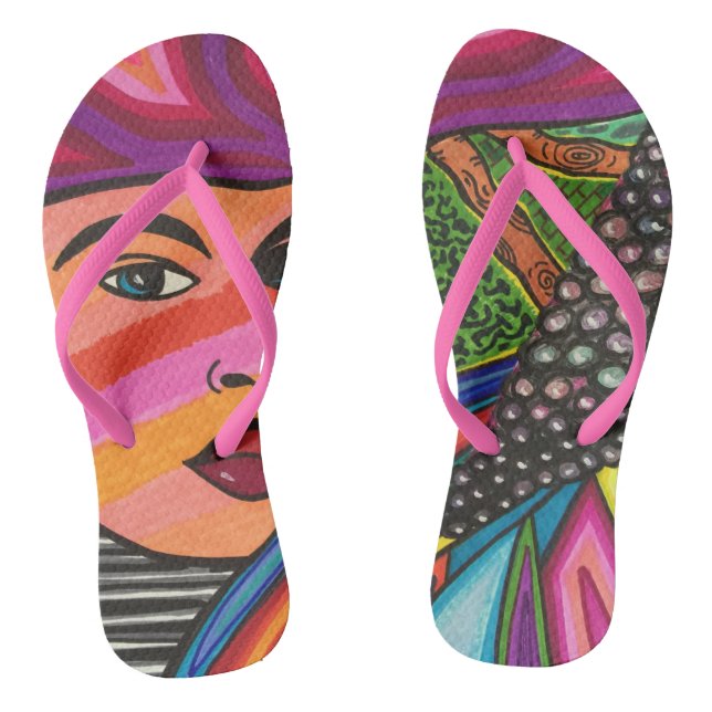 Forest face thongs (Footbed)