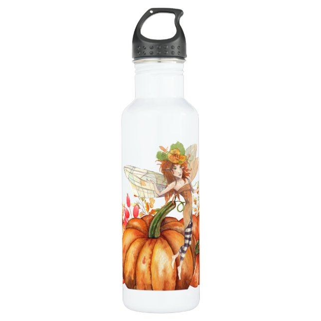Forest Fairy & Autumn Pumpkin Bouquet   710 Ml Water Bottle (Front)