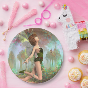 Forest fairy paper plate