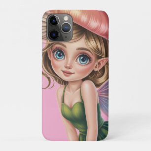 Forest Fairy with Mushroom Hat Illustration iPhone 11 Pro Case