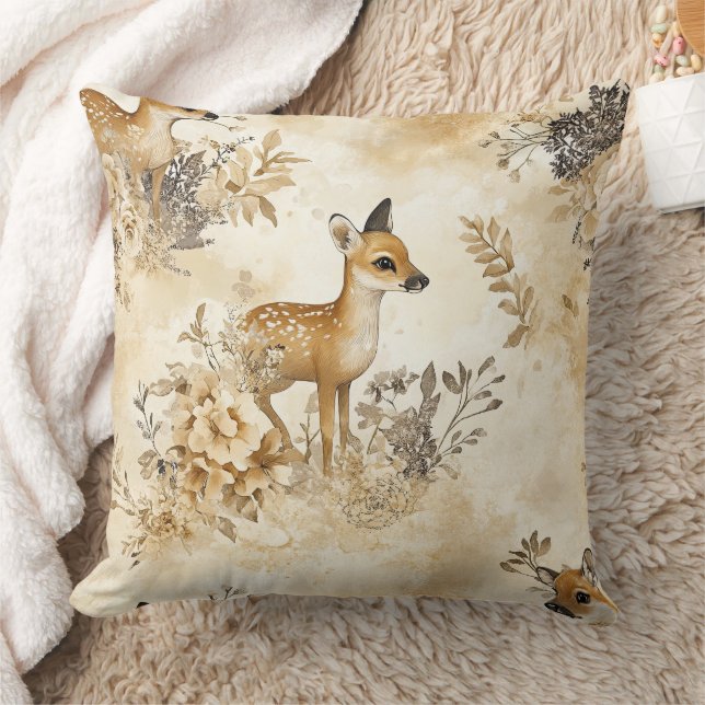 Forest Fawn Animal Pattern Cushion (Blanket)