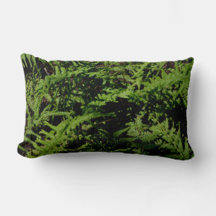 Forest Ferns rustic boho greenery  Lumbar Cushion