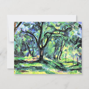 Forest, fine art painting by Paul Cezanne Card
