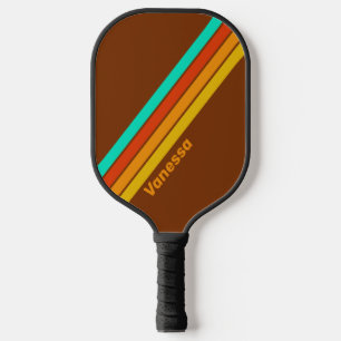 Forest Floor Fog Striped with Name Pickleball Paddle