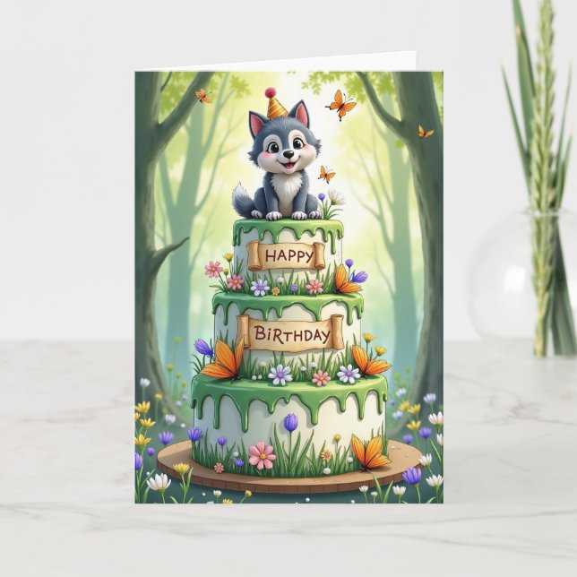 Forest Floral Birthday Card (Front)