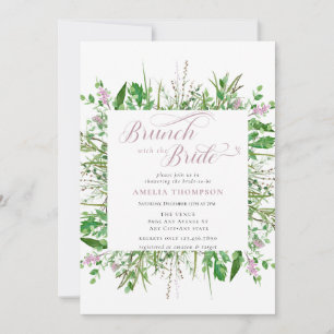 Forest Floral Bridal Shower Brunch Invitation