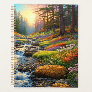 Forest Flowers Colorful Art Planner