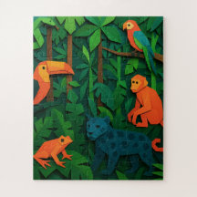 Forest Folded Animals – Tropical Jungle Wildlife