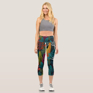 FOREST FOLIAGE CAPRI LEGGINGS