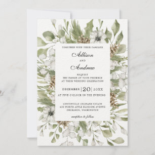 Forest Foliage Wedding Invitation