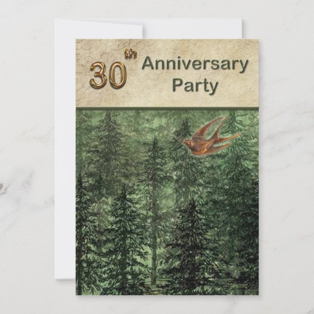 Forest for the Trees Anniversary Party 30 Invitation (Front)