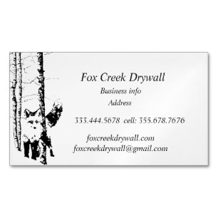 Forest Fox Creek Drywall Custom  Magnetic Business Card
