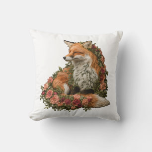 Forest Fox embroidered  Cushion