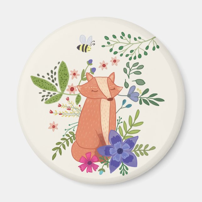 forest fox magnet (Front)