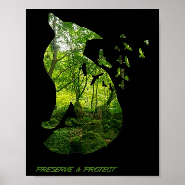 Forest Fox Nature Conservation Environmental Prote Poster (Front)