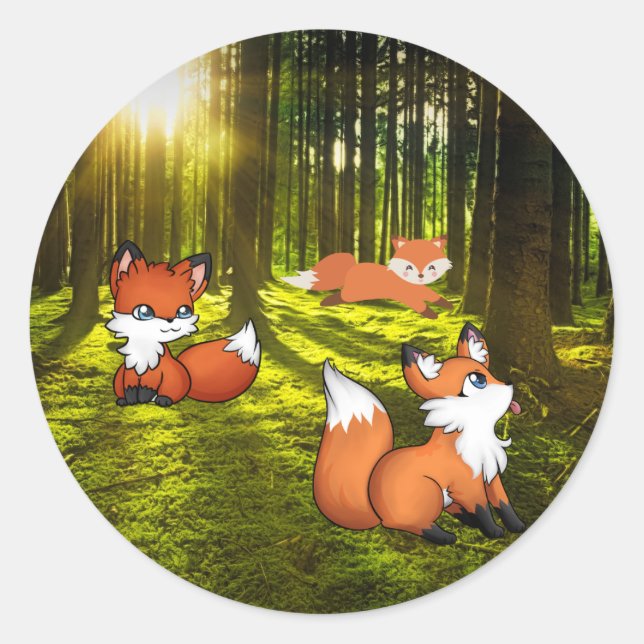 Forest Fox Sticker (Front)