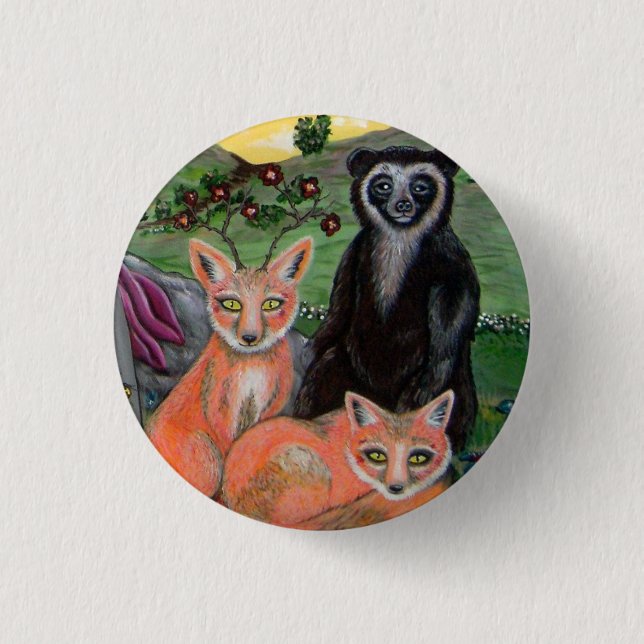 Forest Friends 3 Cm Round Badge (Front)