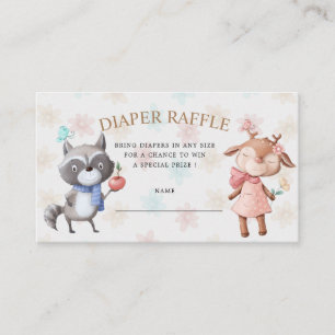 forest friends diaper raffle ticket enclosure card