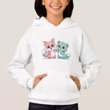 Forest Friends High Five – Kawaii Fox & Bear T-Shi