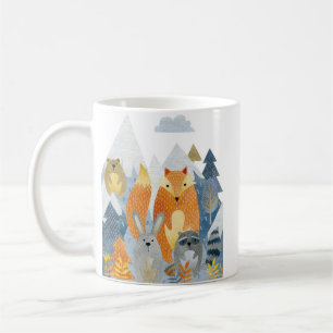 Forest friends in the mountain coffee mug