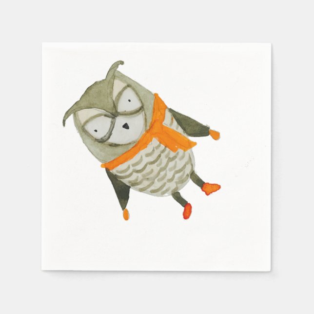 Forest Friends Owl Napkin (Front)