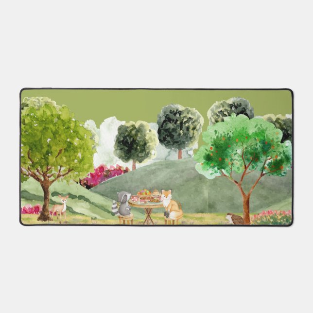Forest Friends Tea Time Desk Mat (Front)