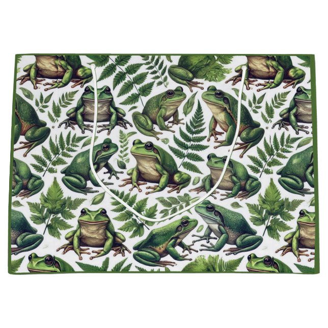 Forest Frogs Mug Large Gift Bag (Front)