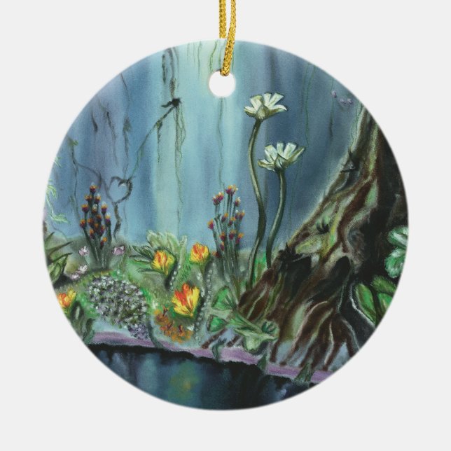 Forest Garden Ceramic Ornament (Front)