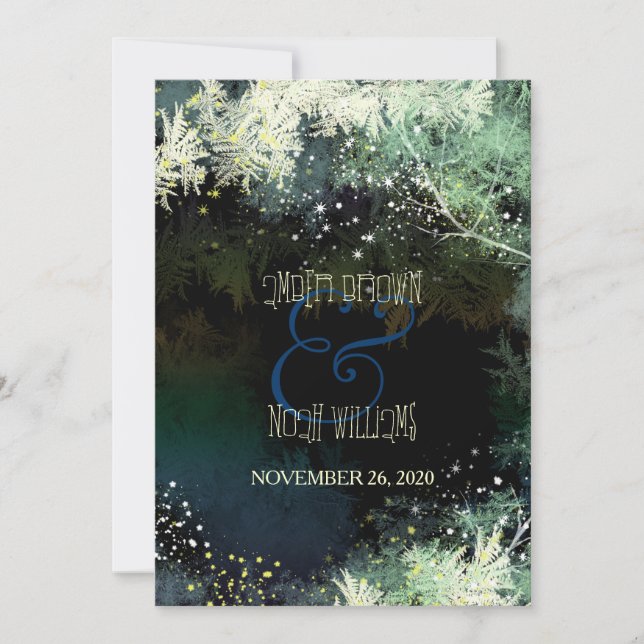 Forest Glitters Hip Fairy Tale Wedding Invitation (Front)