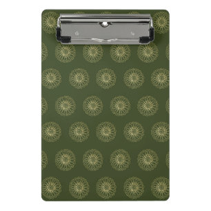 Forest Golden Zinnia Flower Medallions Mini Clipboard
