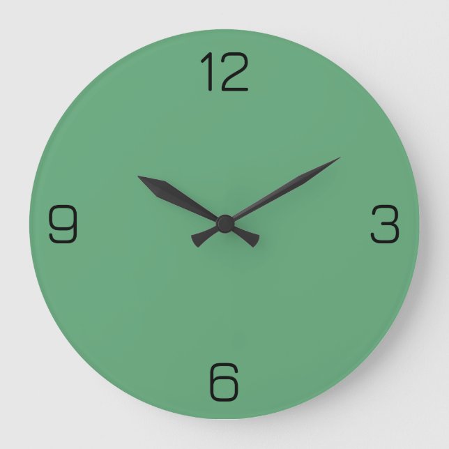 Forest Green 5FA777 Colour - Option to Add Name Large Clock (Front)