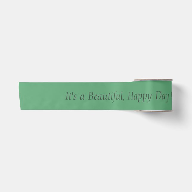 Forest Green 5FA777 - Custom Message or Blank Satin Ribbon (Front)