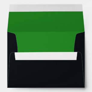 Forest Green and Black Custom Envelope
